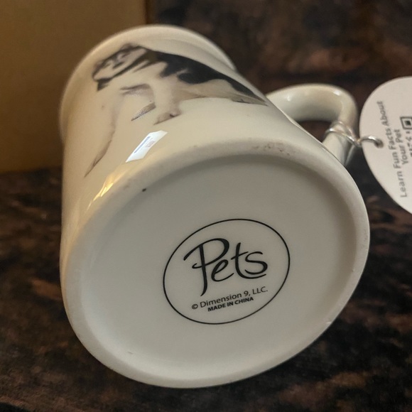 Dimension 9 Siberian Husky Dog Coffee Mug, White -New with Box & Hang Tag - Picture 2 of 5